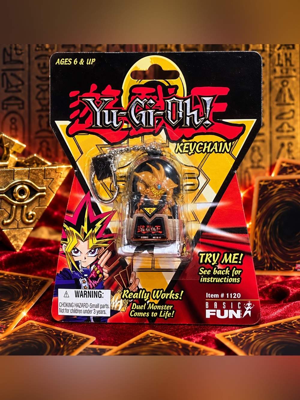 Vintage Yu-Gi-Oh! Series 1 Exodia Keychain Basic Fun #1120 Sealed